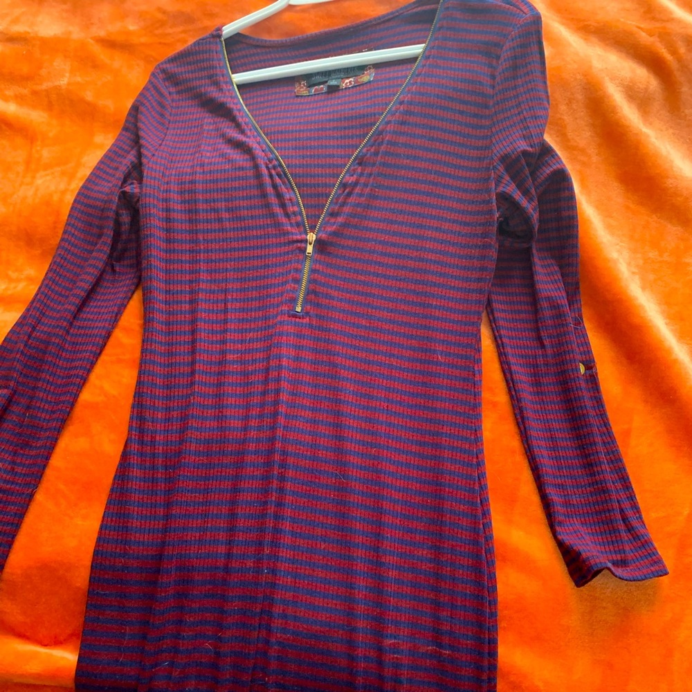 🍊maroon navy blue dress🧡